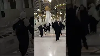 تسابق النساء في الروضة الشريفة لرؤية قبر رسول الله صل الله عليه وسلم 