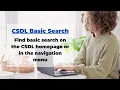 How to use Basic Search - Computer Society Digital Library