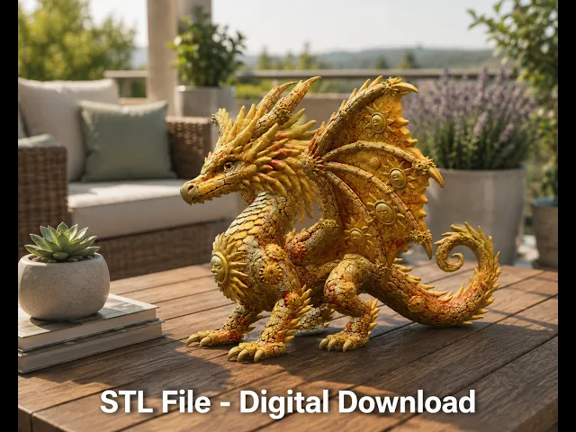Sunfire Celestial Dragon STL File for 3D Print video thumbnail