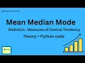 Mean Median Mode Measure of Central Tendency using python