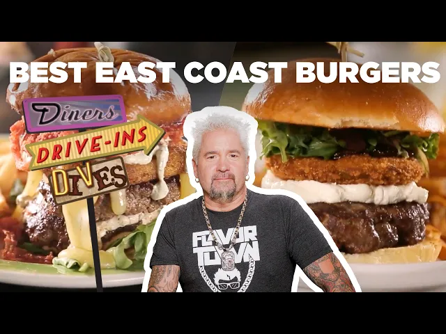 Video: Top #DDD East Coast Burgers with Guy Fieri 🗽🍔 | Diners, Drive-Ins and Dives | Food Network