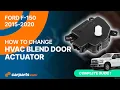 How to replace the HVAC Blend Door Actuator 2015 - 2020 Ford F-150