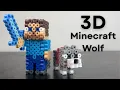 3D Perler Bead Minecraft Wolf Tutorial