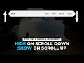 Hide Header on Scroll Down Show on Scroll Up Vanilla Javascript