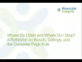 A Refresher on Basals Ceilings and the Complete Page Rule