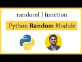 Python random function random module