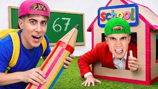 24 HORAS EN COLEGIO DE CARTÓN !!