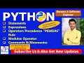 PythonForEngineers 6 3 Statements Expressions Operators Precedence PEMDAS Rule Comments
