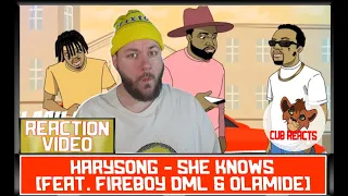 harrysong feat olamide u0026 fireboy dml she knows uk reaction u0026 analysis video cubreacts