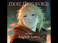 【AI Cover】羊文学　「more than words」English lyrics