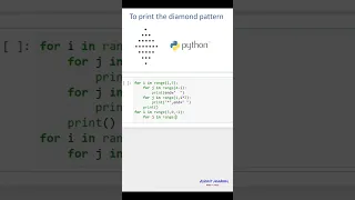 To print the diamond pattern in python