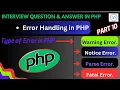 Error Handling in PHP