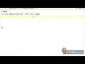 Tutorial 17 - for loop in php