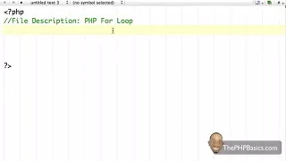 Tutorial 17 - for loop in php