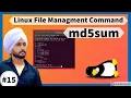 Md5sum Command in Hindi Linux File Management Commands Linux Command Class