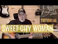 How to play SWEET CITY WOMAN easy guitar tutorial - lesson and cover by Frank Late