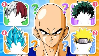 تحدي تخمين الشعر الحقيقي لشخصيات سبيستون الصلعاء Guess The Anime Hair 