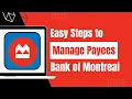 BMO Bank - How to Add Payees