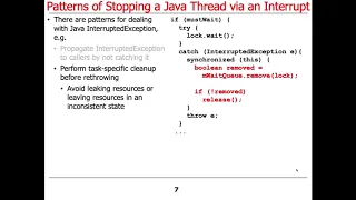 Managing the Java Thread Lifecycle Patterns for Handling Thread Interrupts