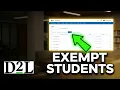 D2L Brightspace - Exempt a Student from a Grade Item