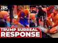 Trump s HILARIOUS REACTION as Paulo Costa leaps out of cage to GREET HIM at UFC 327