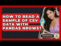 How To Read A Sample Of CSV Data With Pandas Nrows - Python Code School