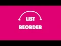 IONIC 4 Reordering List Items