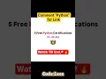 FREE Python Certifications from Microsoft Google More