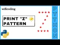 print Z using python print Z alphabet in python in star pattern