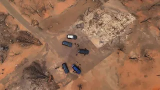 Bird s eye view of the scorched city of Redding California