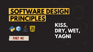 Software Design Principles KISS DRY WET YAGNI Clean Code Principles Crazy Coders