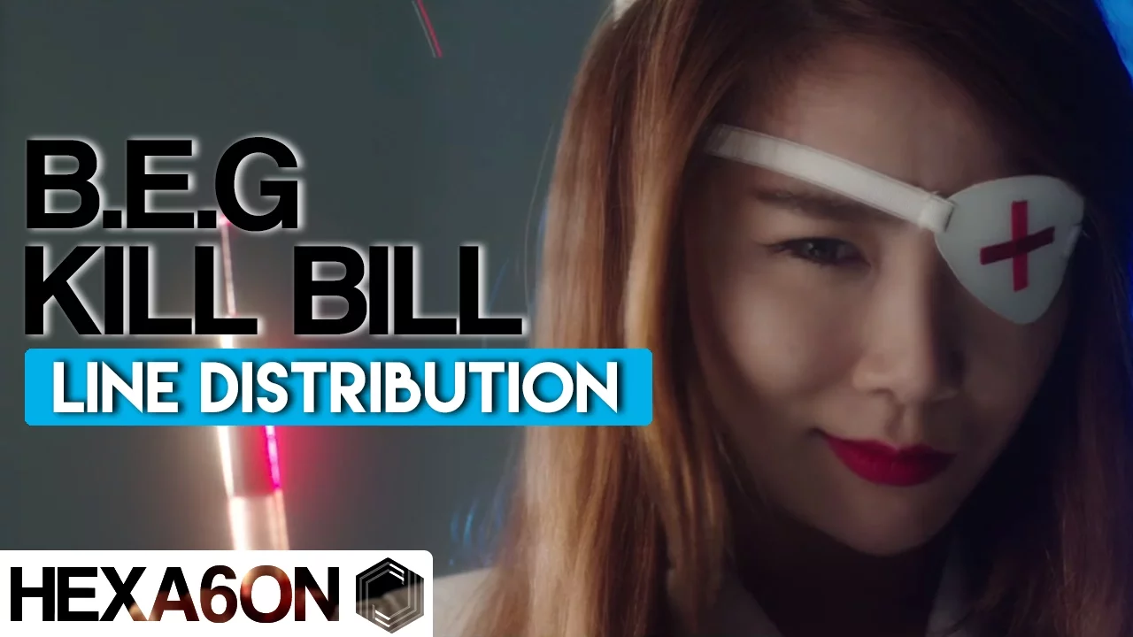 Brown Eyed Girls - Kill Bill Line Distribution (Color Coded)