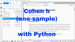 Python - Cohen s h one-sample