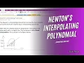 to Newton s interpolating polynomial