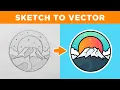 Adobe Illustrator Tutorial Create a Vector Logo from a Sketch in 2024