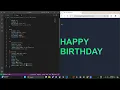 HTML CSS Project 15 Happy Birt ay Text Animation Created by Trishanth Kumar