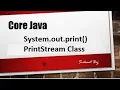 Core Java System out print PrintStream