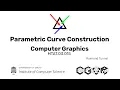9 1 Parametric Curve Construction