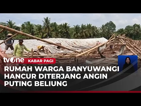 Hujan Disertai Angin Puting Beliung Porak-porandakan Rumah dan Kandang Bebek di Banyuwangi