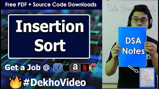 Insertion Sort Algorithm in Hindi