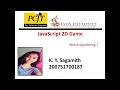 JavaScript 2D Game Development Java Institute K Y Sagamith