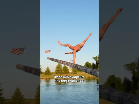 Impossible slippery log challenge