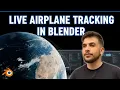 Live Airplane Tracking with BLENDER Python Geometry Nodes