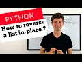 Reverse a list in Python in-place