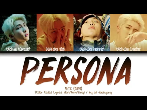 BTS RM - PERSONA (Color Coded Lyrics Han/Rom/Eng)