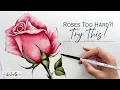 Lagu Roses Are Hard… Until You Paint Them This Way! 🤗 (Step-by-Step Watercolor Tutorial)