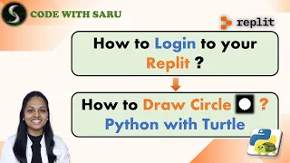 Draw Circle using Python in Replit Python with Turtle Code with Saru