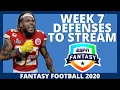 2020 Fantasy Football Week 7 Defense Streams Pickups