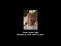 Memorial Service - Susan Louise Logan