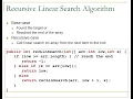 Recursive Linear Search Algorithm Algorithms
